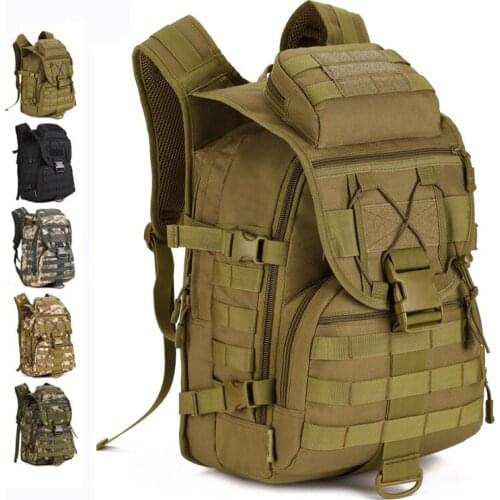 40L Outdoor Climbing Army Tactical Bag,Unisex Travel Backpack Swordfish Tactical Bag,Wear-resistance Camping Camouflage Bag