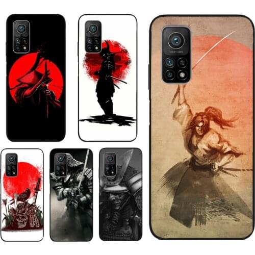 Japan Samurai Art Case For POCO X3 Pro F3 M3 Back Cover Coque Funda For Xiaomi Mi 11 Lite Ultra Pro 10T 9T