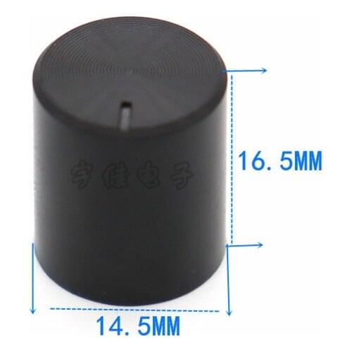 10 Piece 14.5 × 16.5MM black plastic knob flower shaft potentiometer knob audio volume adjustment knob cap