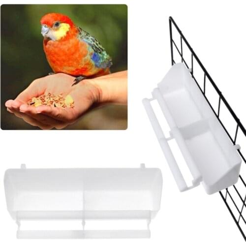 2Pcs/set Bird Feeder Parrot Food Water Bowl Pigeons Stand Cage Feeding Tools