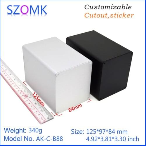 4 pcs 84*97*125mm szomk extrusion aluminum control enclosure for pcb design aluminum profile extruded junction box