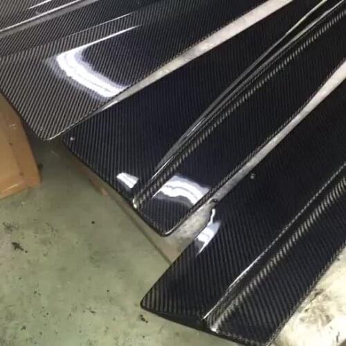 4-PC RZA style Carbon Fiber Side Skirts Extensions for McLaren MP4 12C 650S