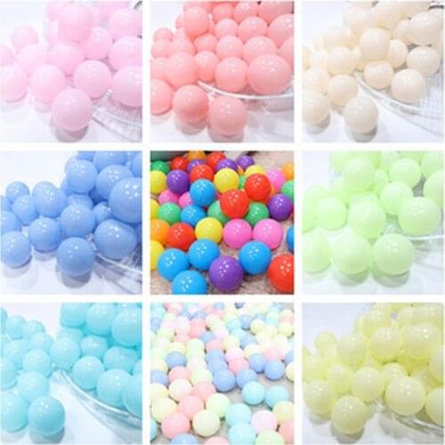 50 100Pcs Colorful Soft Plastic Water Pool Ocean Ball Pits 5.5cm 7cm Baby Funny Toys Stress Air Ball Outdoor Fun Sports