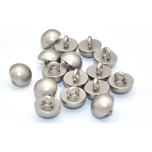 9mm Silver Hemispherical Fasteners Smooth Surface Fasteners Spherical Buttons for Knitting Beads clothes