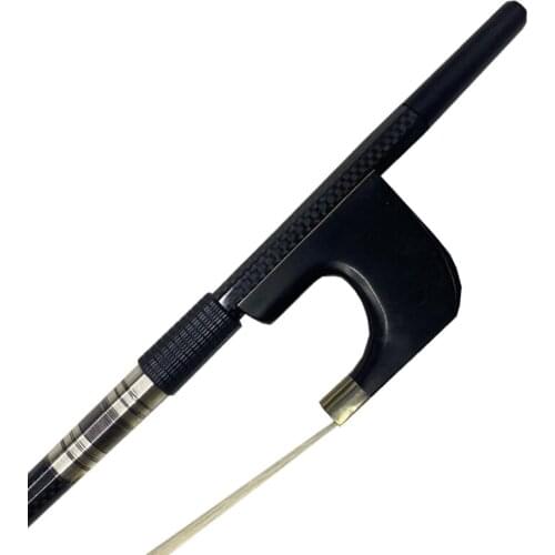Free Shipping New high quality 1 pc 3/4 braid Carbon fiber German styel double bass bow white horse hair weave carbon blank