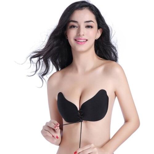 Summer Invisible Bra Super Push Up Bra Seamless Self-Adhesive Sticky Fly Bra Wedding Party Front Strapless Sexy Lingerie