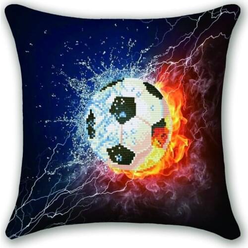 Partial Round Drill Football Diamond Painting Cushion Cover Replacement Pillow Case DIY Art Mosaic Cross Stitch Home Decor Gift