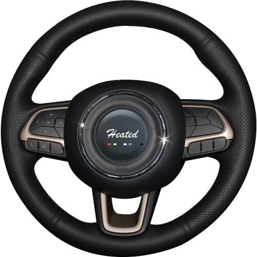 Steering Wheel Cover for Jeep Compass 2017 Renegade 2016 2017 Artificial Leather Braid on the steering wheel