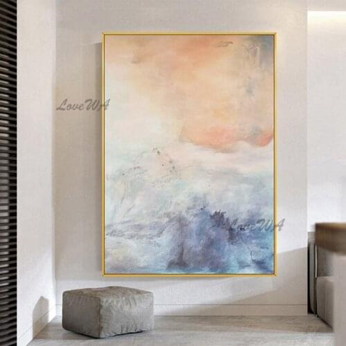 Home Good Light Color Department Wall Art Adornment Abstract Oil Painting Modern Hand Painted Custom Picture On Canvas Unframed