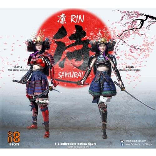 I8TOYS i8-001A Female Samurai RIN Red Black Armor Version 1/6 Action Figure An Best Price