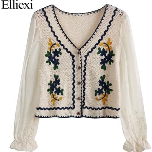 ELLIEXI Blouses With Embroidery