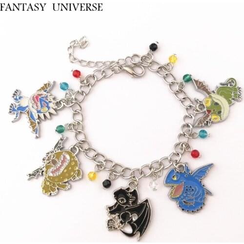 FANTASY UNIVERSE Freeshipping 20pc a lot How to Train Your Dragon charm bracelet XMDJEL06