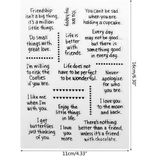 Nice DIY Silicone Clear Stamp Cling Seal Scrapbook Embossing Album Decor Craft