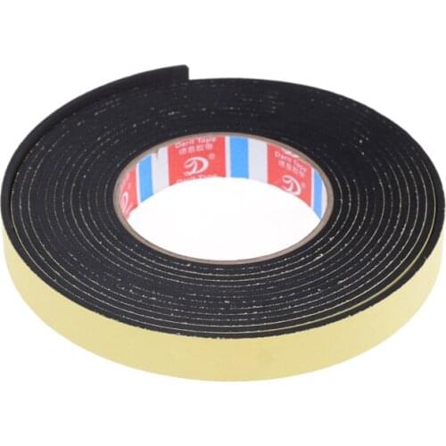 5m Black Single Sided Self Adhesive Foam Tape Closed Cell 20mm Wide x 3mm Thick