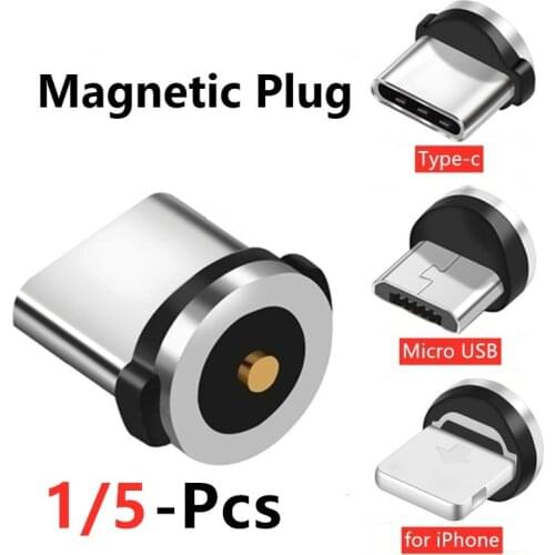 Magnetic Plug Micro USB Type C Magnet Connector Magnetic Charging Cable Adapter Mobile Phone Dust Plugs