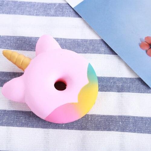 Kawaii 12CM Big Donut Unicorn Jumbo Squishy Slow Rising Pink Unicorn Doughnut Squeeze Fun Toys For Children Antistress