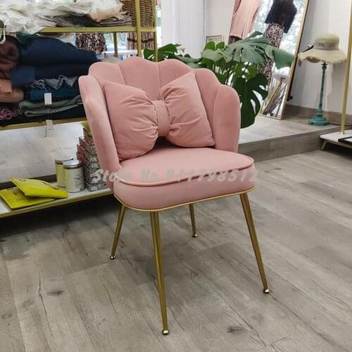 Nordic Ins Light Luxury Dining Chair Net Red Makeup Chair Simple Creativity Princess Back Nail Salon Desk Chair Combination