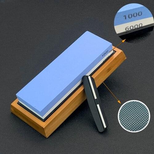 New 2-in-1 Sharpening Stone Set White Corundum Double-Sided Whetstone Sharpener Anti-Slip Equipment Home Kitchen Sharpener Tool