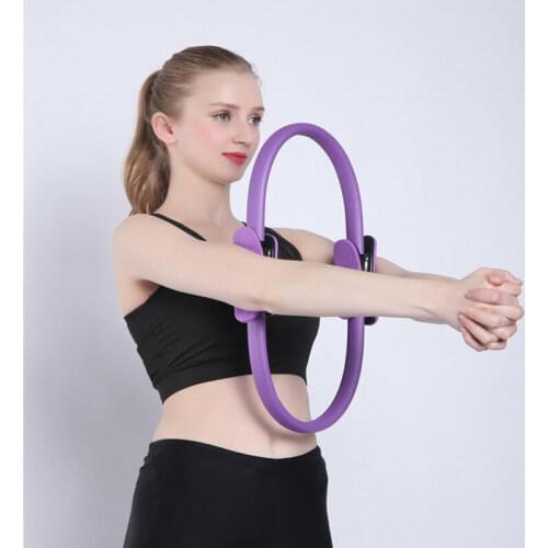 New Yoga Circles Resistance Pilates Rings Magic Circle Body Sport Weight Fitness Exercise Gym Handle Yoga Wheel Ring Kit Solid