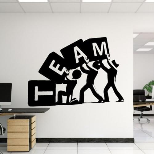 New Team Working Wall Decal Sticker Teamwork Sticker Office Wall Decoration A00395