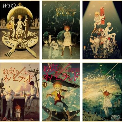 Anime The Promised Neverland Anime Posters Retro Poster Canvas Painting Wall Art Picture Home Decor Photos for Childrens Room