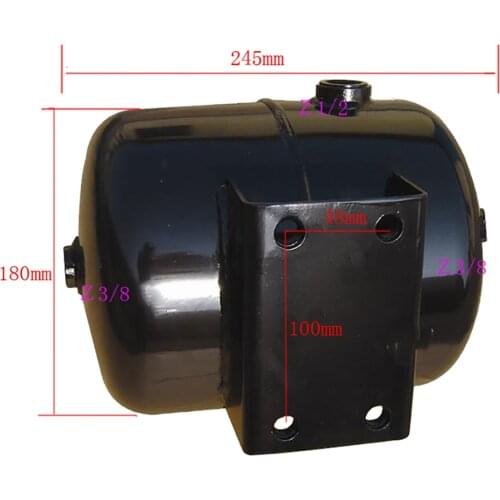 5L 3 Holes Air Storage Tank Industrial Vacuum Tank Pressure Tank Air Storage Cylinder Buffer Tank 180x245MM