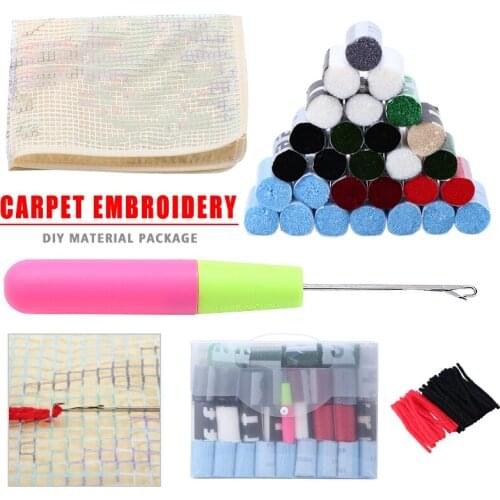 Christmas Snowman Latch Hook Kit DIY Snowman Printed Canvas Cushion Cover Acrylic Yarn Crochet Pillow Case Carpet Needle Arts