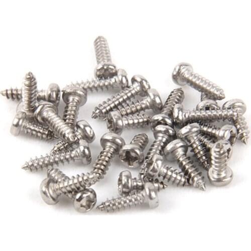2000PCS Carbon Steel M3*8 M3X8 Round Head Nickel Plated Philips Cross Head Self Tapping Screws Micro Electronic Screws