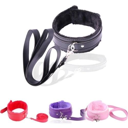 Sex Toys BDSM Bondage Faux Leather Neck Collar Leash Sexy Restraint Fetish Slut Slave Dog Chain Punish Adult SM Products Sexshop