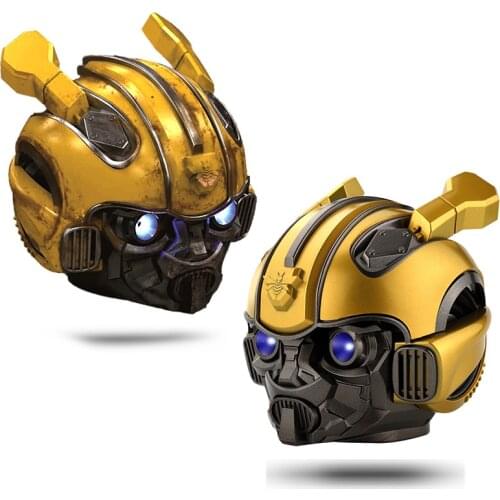 Bumblebee Helmet Bluetooth Speaker Fm Radio Usb Mp3 TF Smart Subwoofer Blue Tooth 5.0 Portable Mini Wireless Stereo Loudspeakers