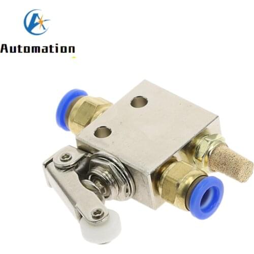 TAC2-31P Exhaust valve 2 Position 3 Way Roller Lever Mechanical Valve Pneumatic valve switch 1/8" Female Thread Fittings Muffler