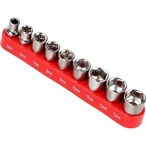 NICEYARD Wrench Hexagon Head 9pcs/set Universal For Home Auto Car Bicycle 5-13mm Socket Adapter Set DIY Fix Repair Hand Tool