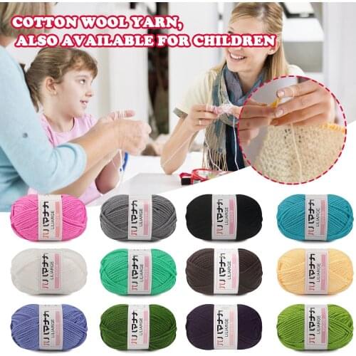 Handmade Diy Knitting Yarn Wool Line Chunky Colorful Hand Knitting Milk Cotton Crochet Baby Scarf Hat Soft Thickness Line