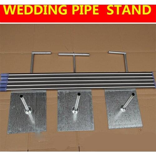 Top Quality Wedding Backdrop Decoration Stand Stainless Steel Pipe Gauze Curtain Stent 3*3m 3*6m 4*4m Available