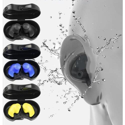 2PCS Swimming Earplugs Waterproof Reusable Silicone Ear Plugs For Swimmers Showering Bathing Accessories