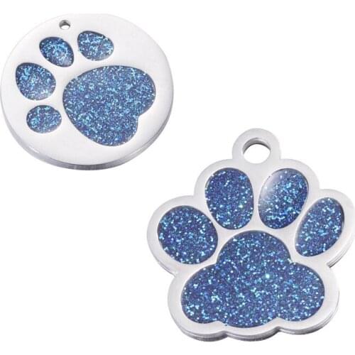 5pcs Bling Enamel Cat Dog/Bear Paw Prints Footprints Fit Rotating Key Chain Key Rings Tag Jewelry Making DIY Necklace Bracelet