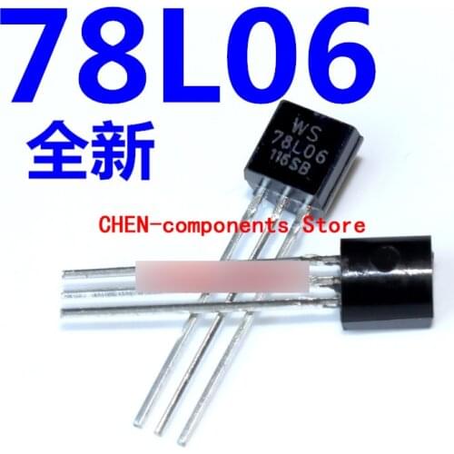 50pcs 78L06 straight Insert Triode TO-92 WS brand new 6V Three-terminal regulator
