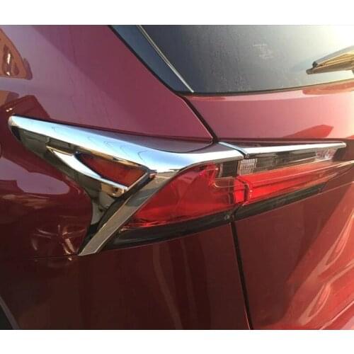 For Lexus NX 2015 2016 2017 Accessories ABS Rear Light Lamp Cover Trim Tail Light Cover Frame Protector Sticker Car Styling