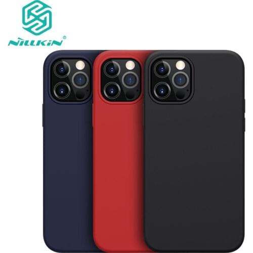 For iphone 12 12 Pro Case NIllkin Flex Pure Pro Magnetic Silicone Case For iPhone 12 Pro Max Back Cover For iphone 12 mini