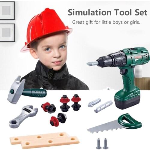 Boys Electric Repair Tool Toy Set Educational Toys Childrens Tools Portable Box Simulation DIY Tool Set Toys For Children