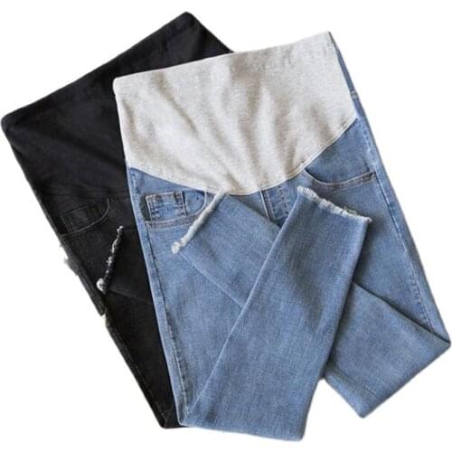 Denim Jeans Maternity Pants Adjustable Women Clothes Nursing Pregnancy Leggings Trousers 2021 Autumn Maternity Baby Clothing