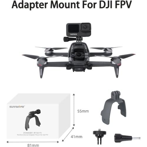 Camera Top Extended Bracket For DJI FPV Combo Drone Accessories Mount Holder For Gopro Sport Action Adapter Clamp Stand