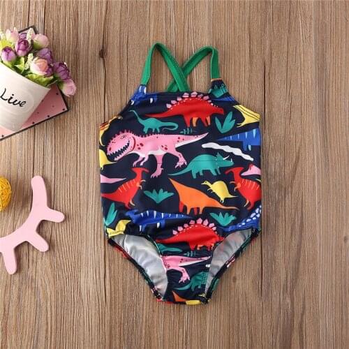 Carton Swimsuit for Baby Kids Girls Toddler One-piece Swimsuits Swimwear Bathing Suit Beachwear Bikini