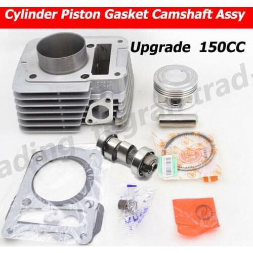 Motorcycle Cylinder Camshaft Kit 57.4mm Big Bore for Yamaha YBR125 Upgrade to 150cc Modified Engine Increase Power