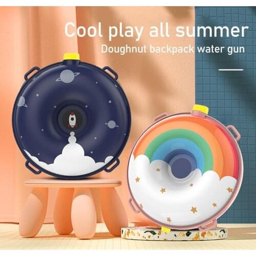 Summer Childrens Draw Water Gun Boy Girl Animal Donut Toy Backpack Pull-out Sports Capacity Childrens Beach Outdoor Toy L Z7B9