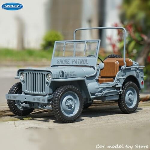 WELLY 1:18 Jeep Willis Simulation Alloy Off-Road Alloy Retro Car Model Classic Car Model Car Decoration Collection gift