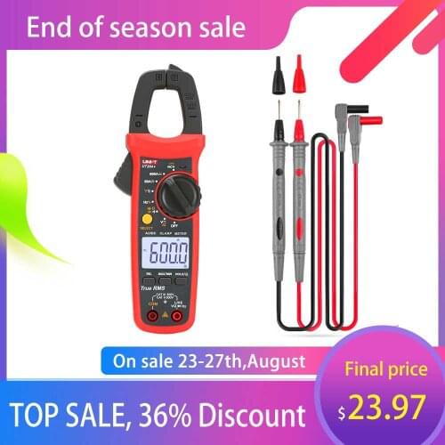 UNI-T UT204+ High Precision Multimeter Digital Clamp Meter 400-600A Automatic Range True RMS Intelligent Anti-burn Protection