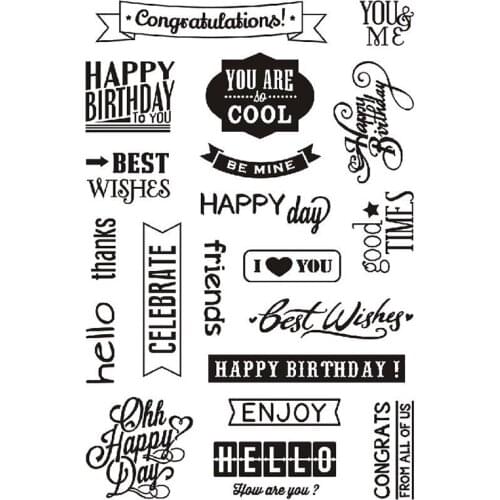 Card Quotes Clear Stamps planner Journal Titles Decorations Scrapooking Stamps