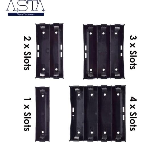 ABS 18650 Power Bank Cases 1X 2X 3X 4X 18650 Battery Holder Storage Box Case 1 2 3 4 Slot Batteries Container With Hard Pin