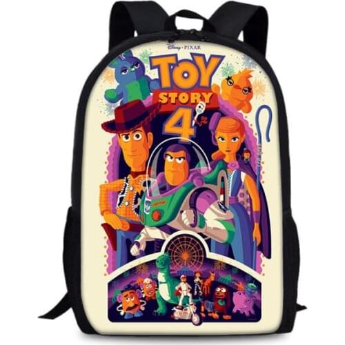 Disney Cartoon Toy Story 4 Backpack For Primary School Bags Boys Girls Kids Bag Infantil Menino Rucksack 16inch